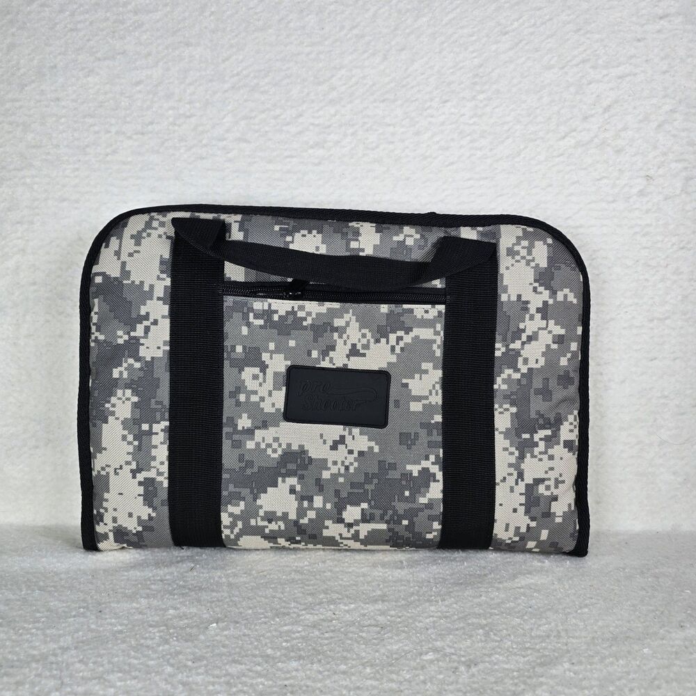 Camo Pistol Case Conceal Holster Pro Shooter Bag Rev YKK Zipper 4 Mag Slots